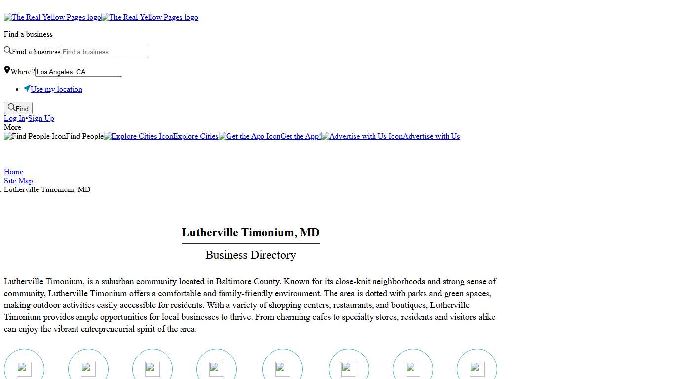 Lutherville Timonium, MD Business Directory - Local Small Business Listings - The Real Yellow Pages®